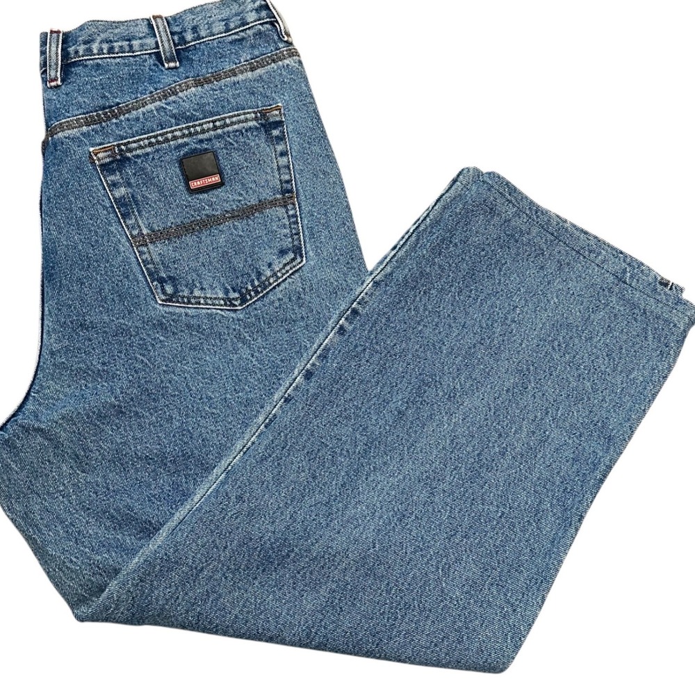 Craftsman Jeans Mens 40x30 Blue Excellent Straight Leg Workwear Denim Pants